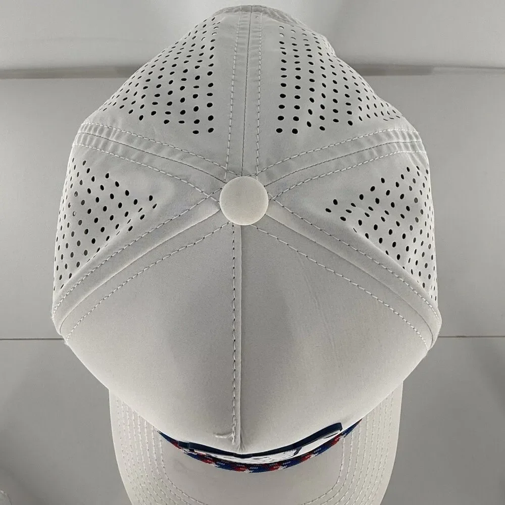 Branded Bills Nash White Golf Hat Snapback Rope Performance Cap - Picture 4 of 15